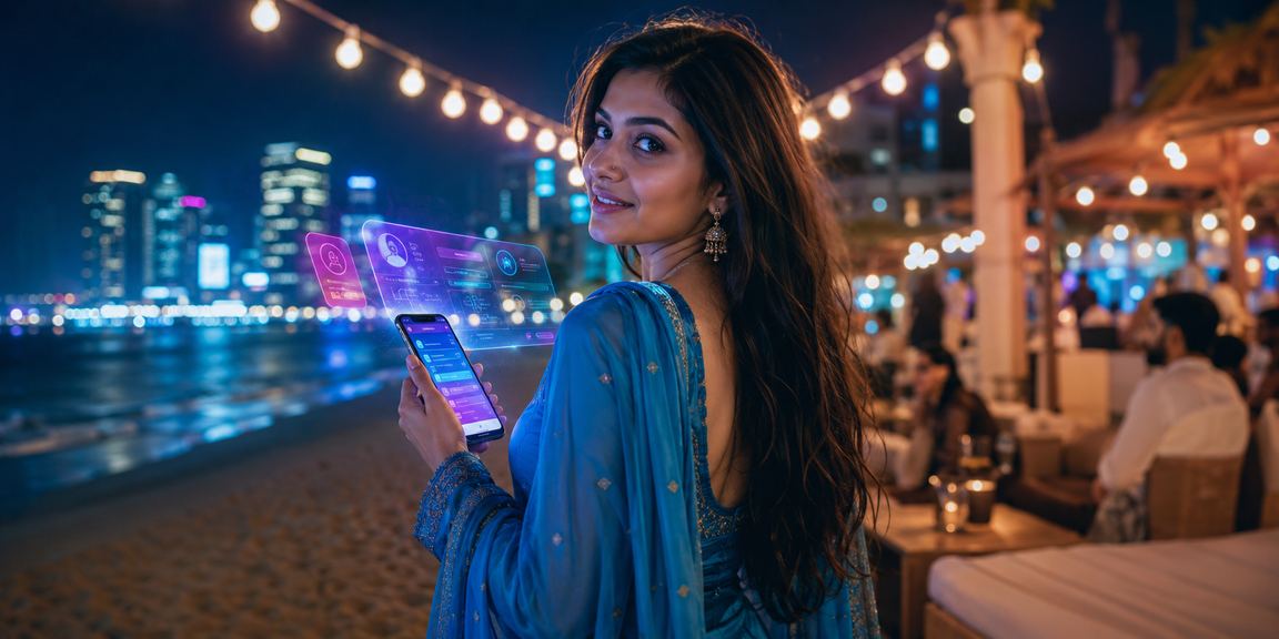ঢাকায় মোবাইলে 995bed ক্যাসিনো প্রোমোশন ব্যবহার করছেন একজন নারী ব্যবহারকারী
